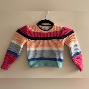 Vineyard Vines Girls Knit Striped Puff Sleeve Sweater (Size 2T)